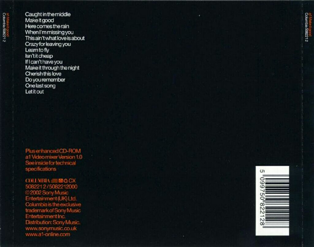 Make It Good - A1 (CD - 57) music collectible [Barcode 5099750822128] - Main Image 2