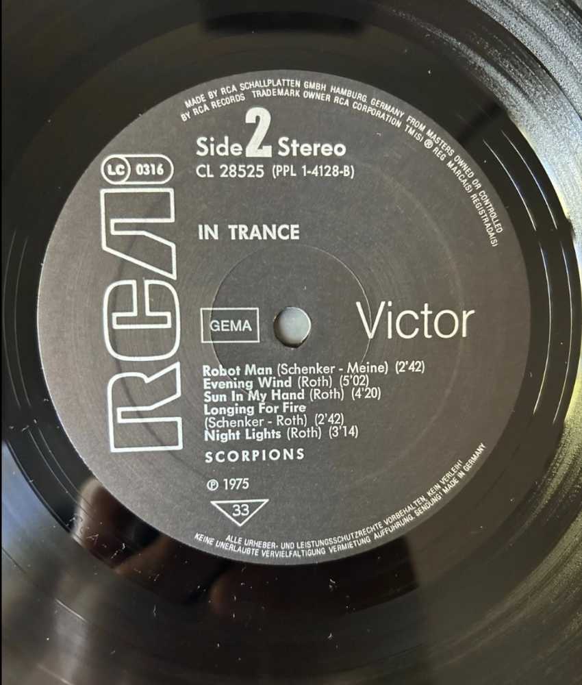 02 - Album - Scorpions (03) - In Trance - Scorpions (12” - 37) music collectible [Barcode 035627002816] - Main Image 4