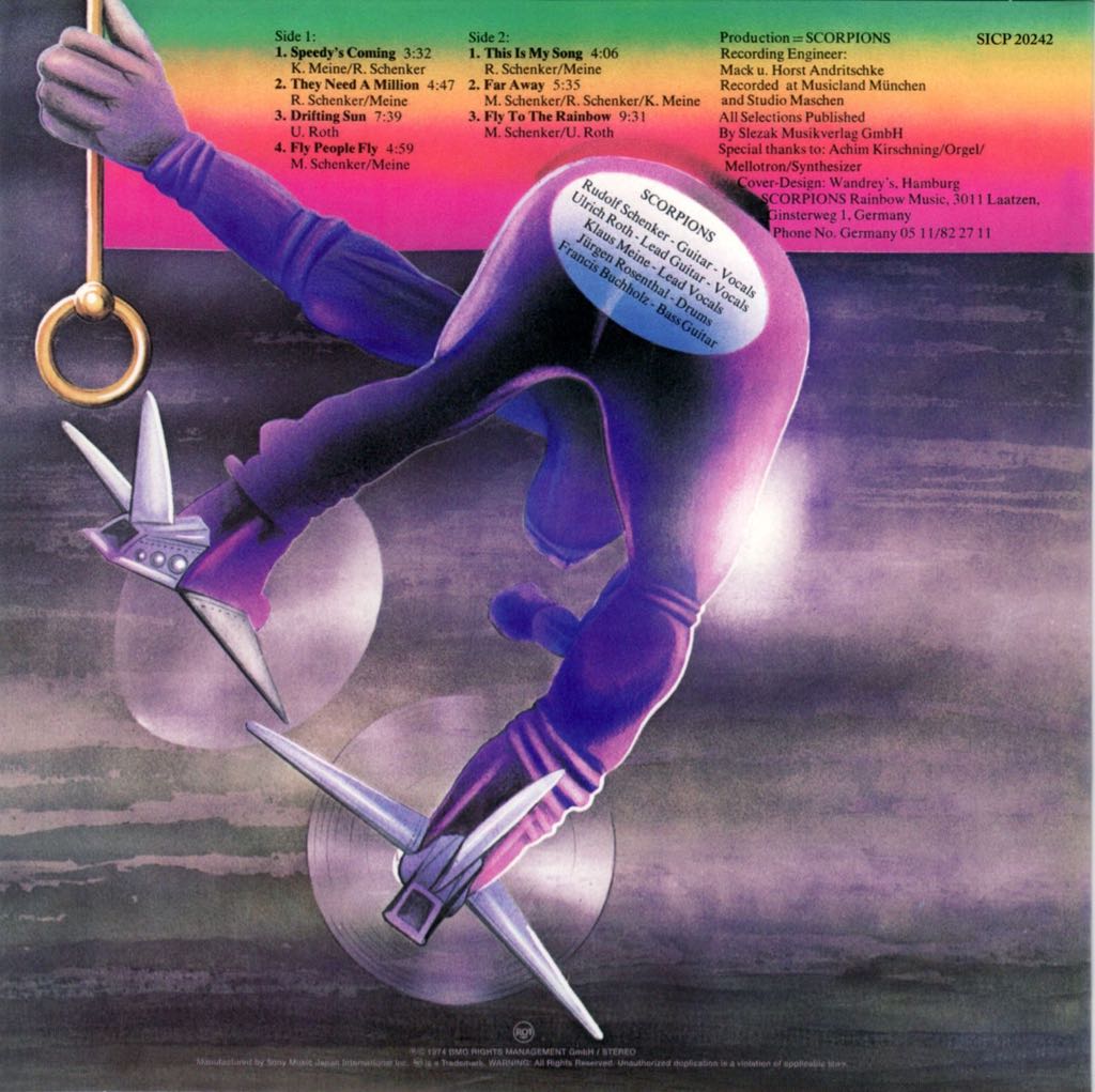 Fly To The Rainbow - Scorpions-Vinyl LP (12” - 40) music collectible [Barcode 035627008412] - Main Image 2