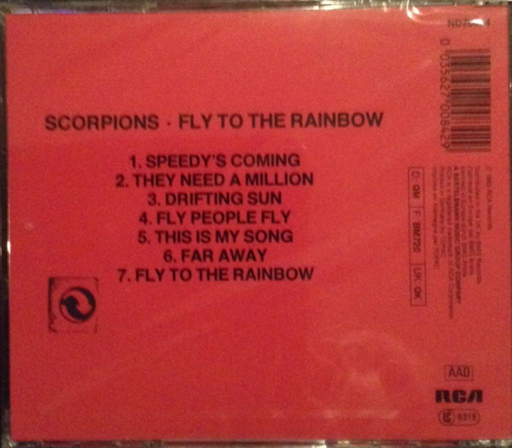 Fly To The Rainbow - Scorpions (MP3 - 41) music collectible [Barcode 035627008429] - Main Image 2