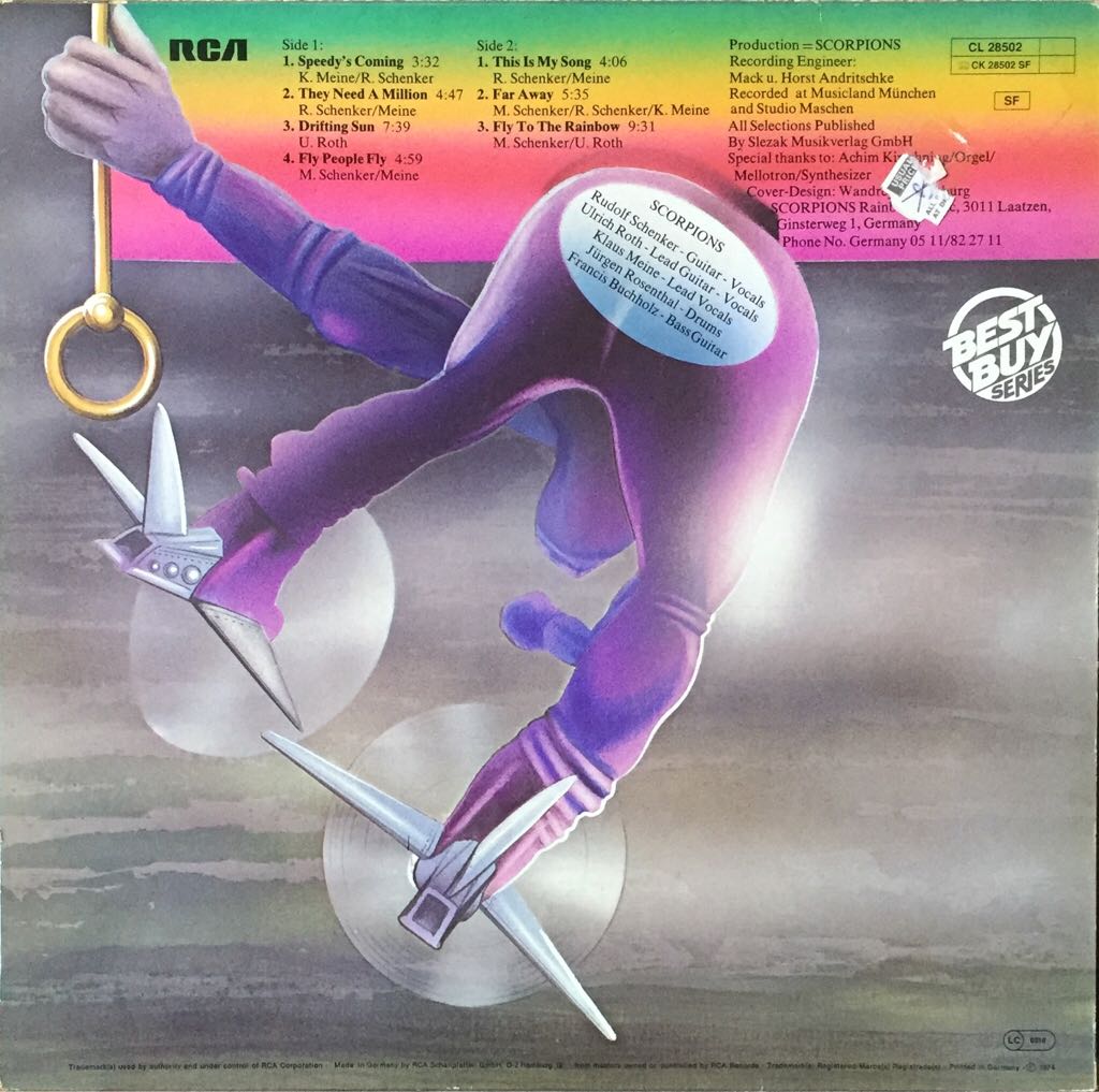 Fly To The Rainbow - Scorpions (12”) music collectible - Main Image 2