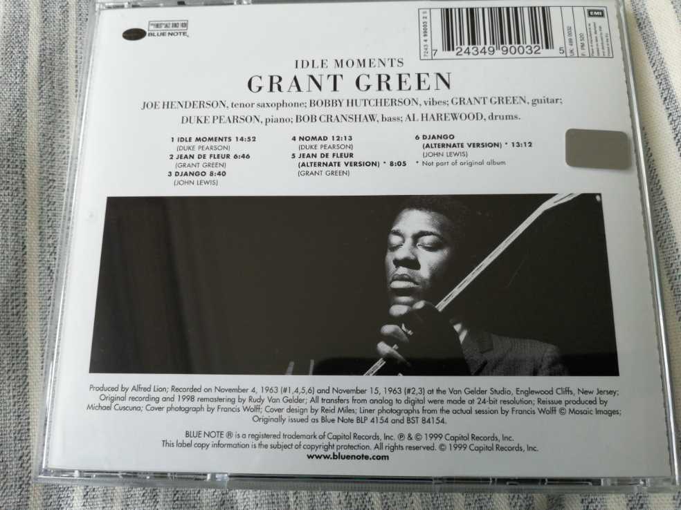 Idle Moments - Grant Green (CD - 64) music collectible [Barcode 724349900325] - Main Image 2
