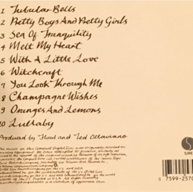 Lullaby - Book Of Love (CD) music collectible [Barcode 075992570022] - Main Image 2