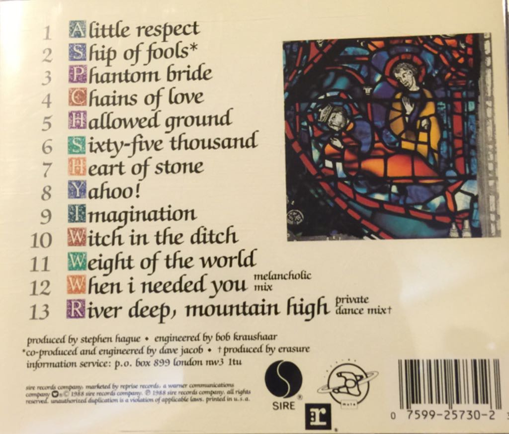 Innocents - Erasure (CD - 51) music collectible [Barcode 075992573023] - Main Image 2
