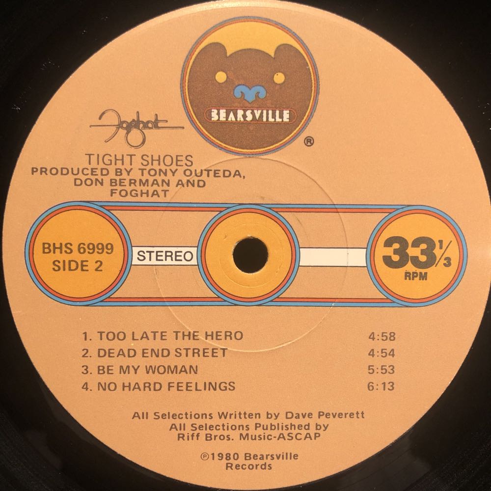 Tight Shoes - Foghat (12”) music collectible [Barcode 075992699914] - Main Image 4
