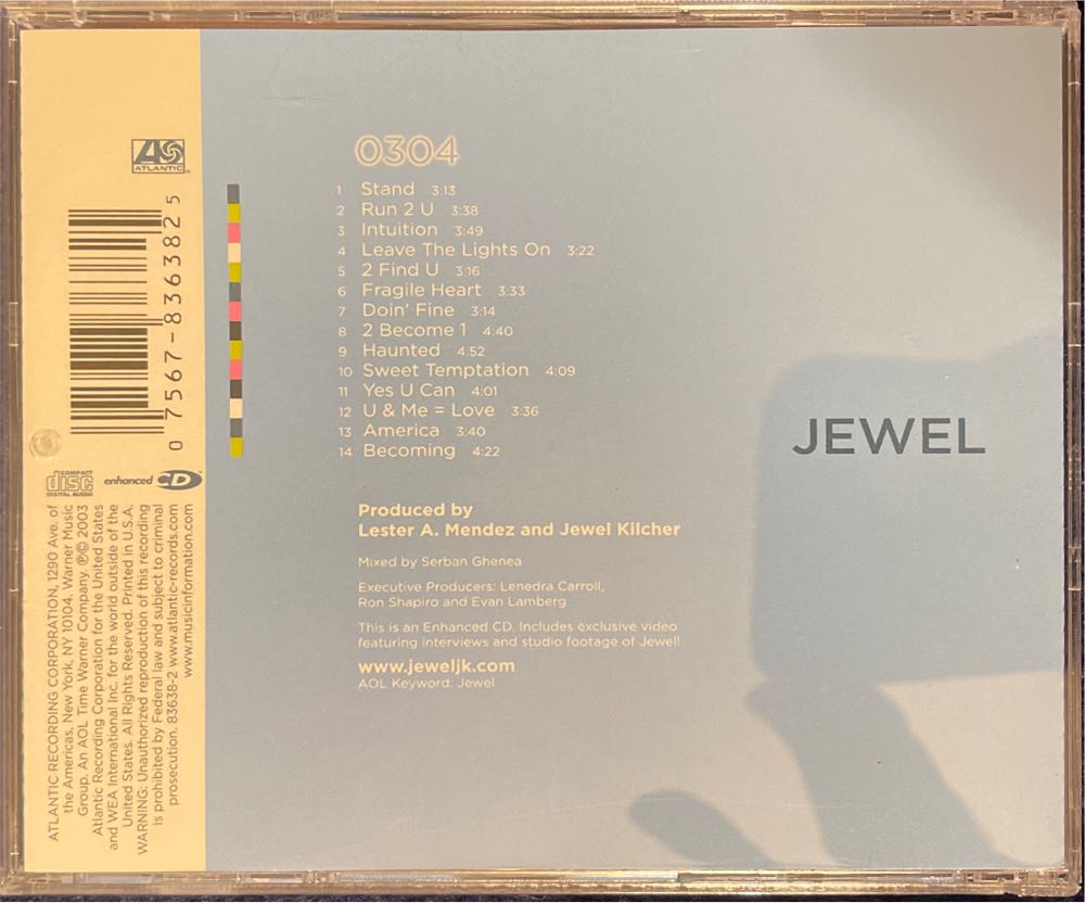 0304 - Jewel (CD - 54) music collectible [Barcode 075678363825] - Main Image 3