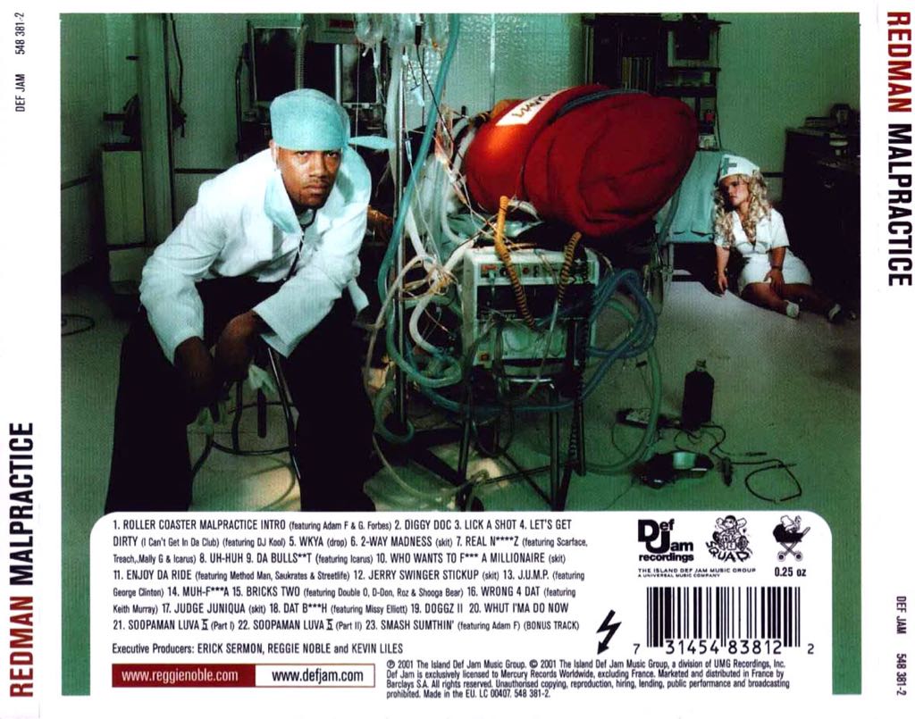 Malpractice - Redman (CD - 79) music collectible [Barcode 731454838122] - Main Image 2