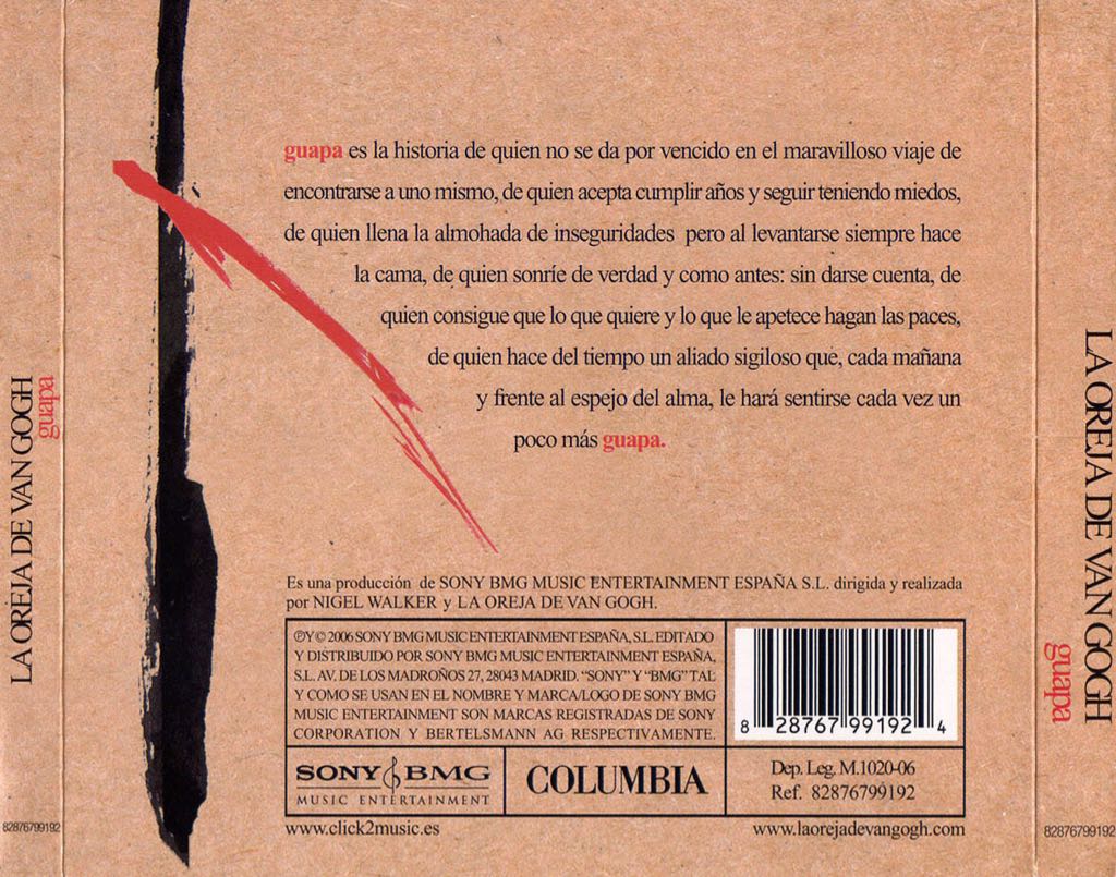 Guapa - La Oreja De Van Gogh (12”) music collectible [Barcode 828767992020] - Main Image 2