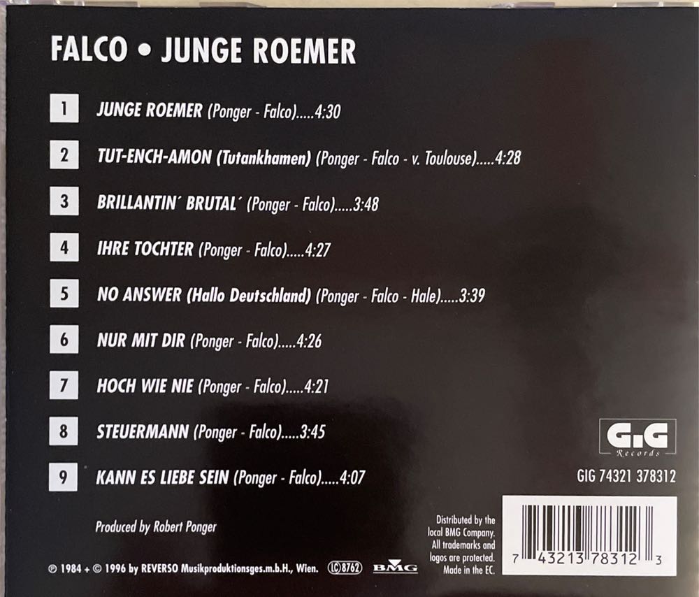 Junge Roemer - Falco (CD - 37) music collectible [Barcode 743213783123] - Main Image 2