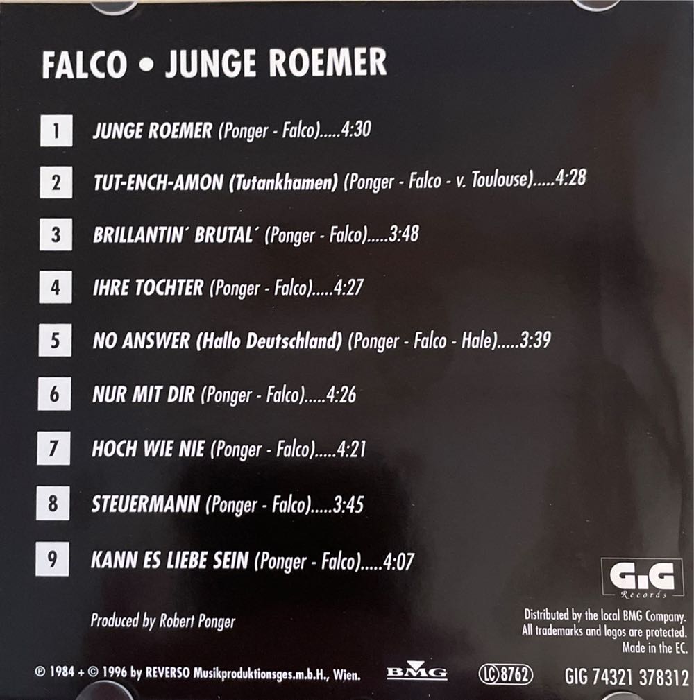 Junge Roemer - Falco (CD - 37) music collectible [Barcode 743213783123] - Main Image 4