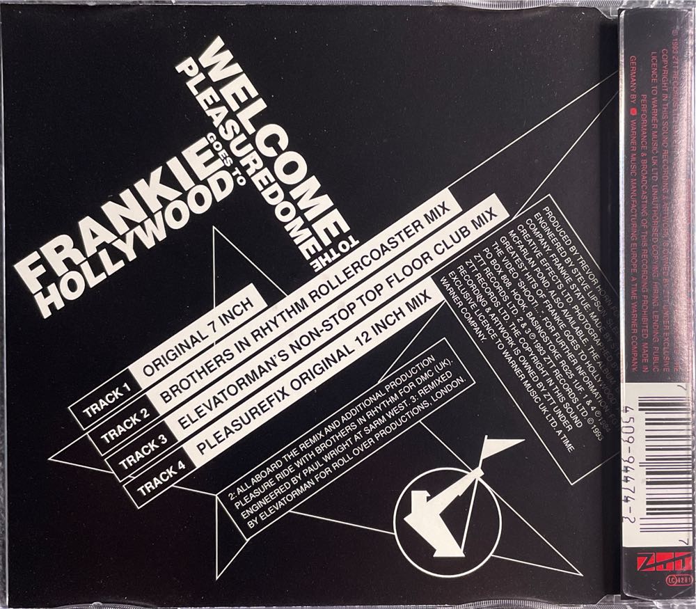 Welcome To The Pleasuredome - Frankie Goes To Hollywood (CD) music collectible [Barcode 745099447427] - Main Image 2