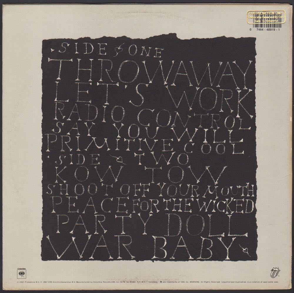 Primitive Cool - Jagger Mick (Cassette) music collectible - Main Image 2