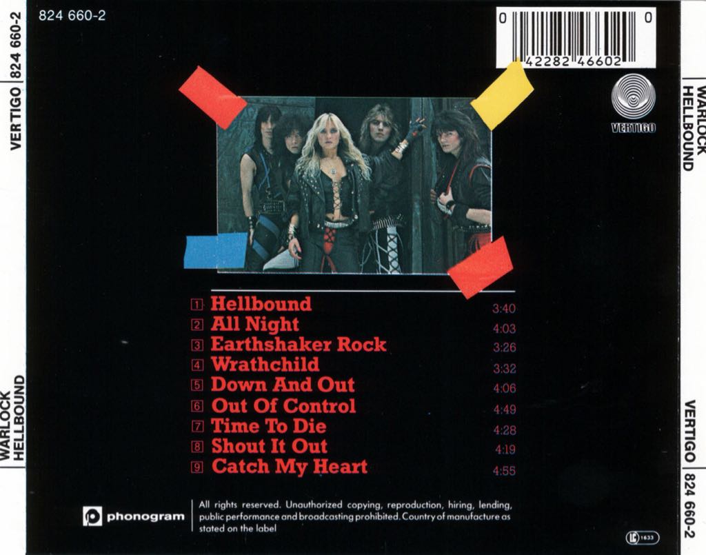 Hellbound - Warlock (CD - 38) music collectible [Barcode 042282466020] - Main Image 2