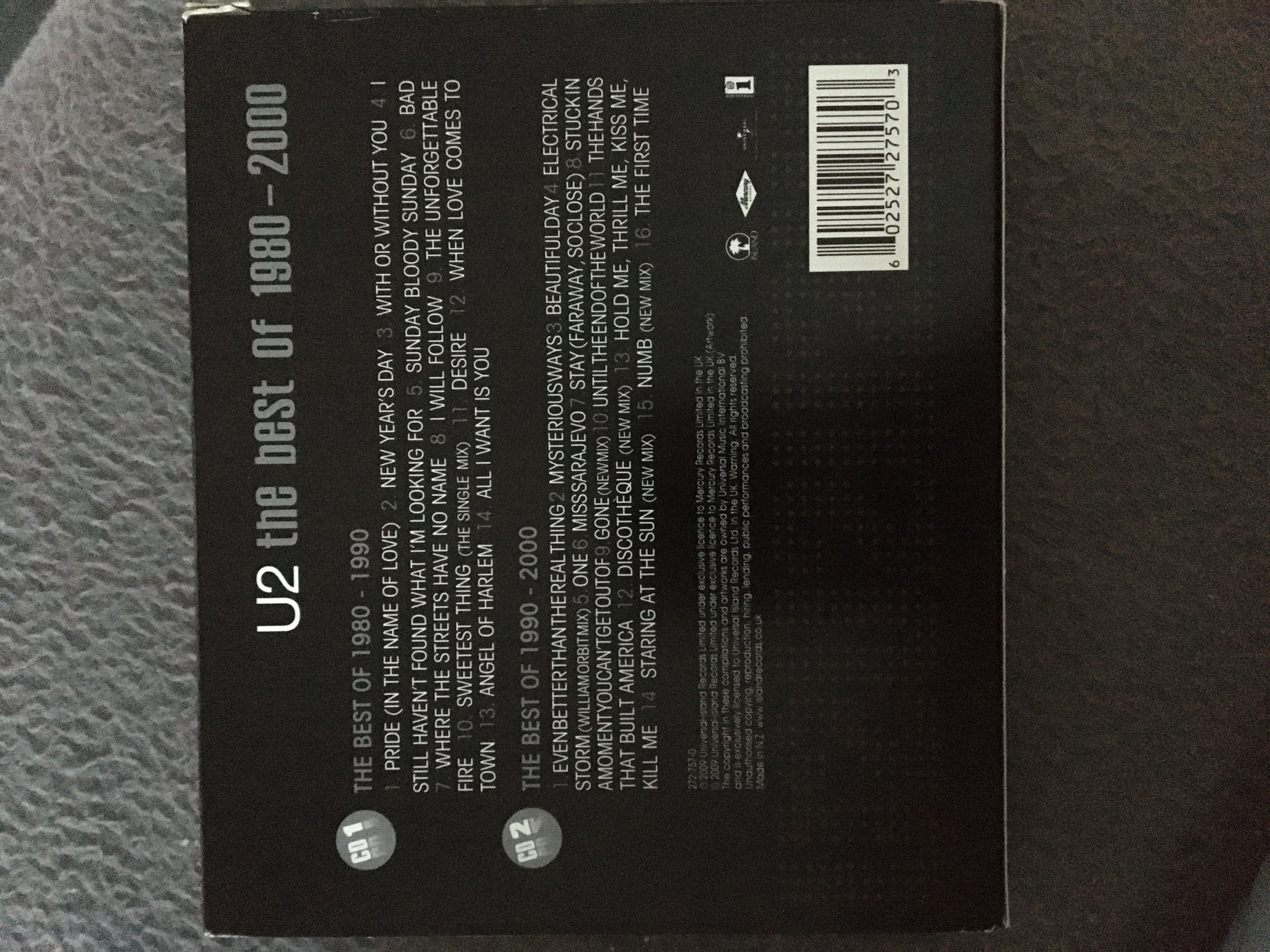 Best Of 1980-2000, The - U2 (CD - 13714) music collectible [Barcode 602527275703] - Main Image 2