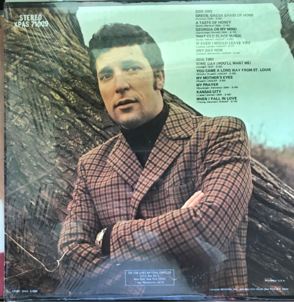 Green, Green Grass Of Home - Jones, Tom (12”) music collectible - Main Image 2