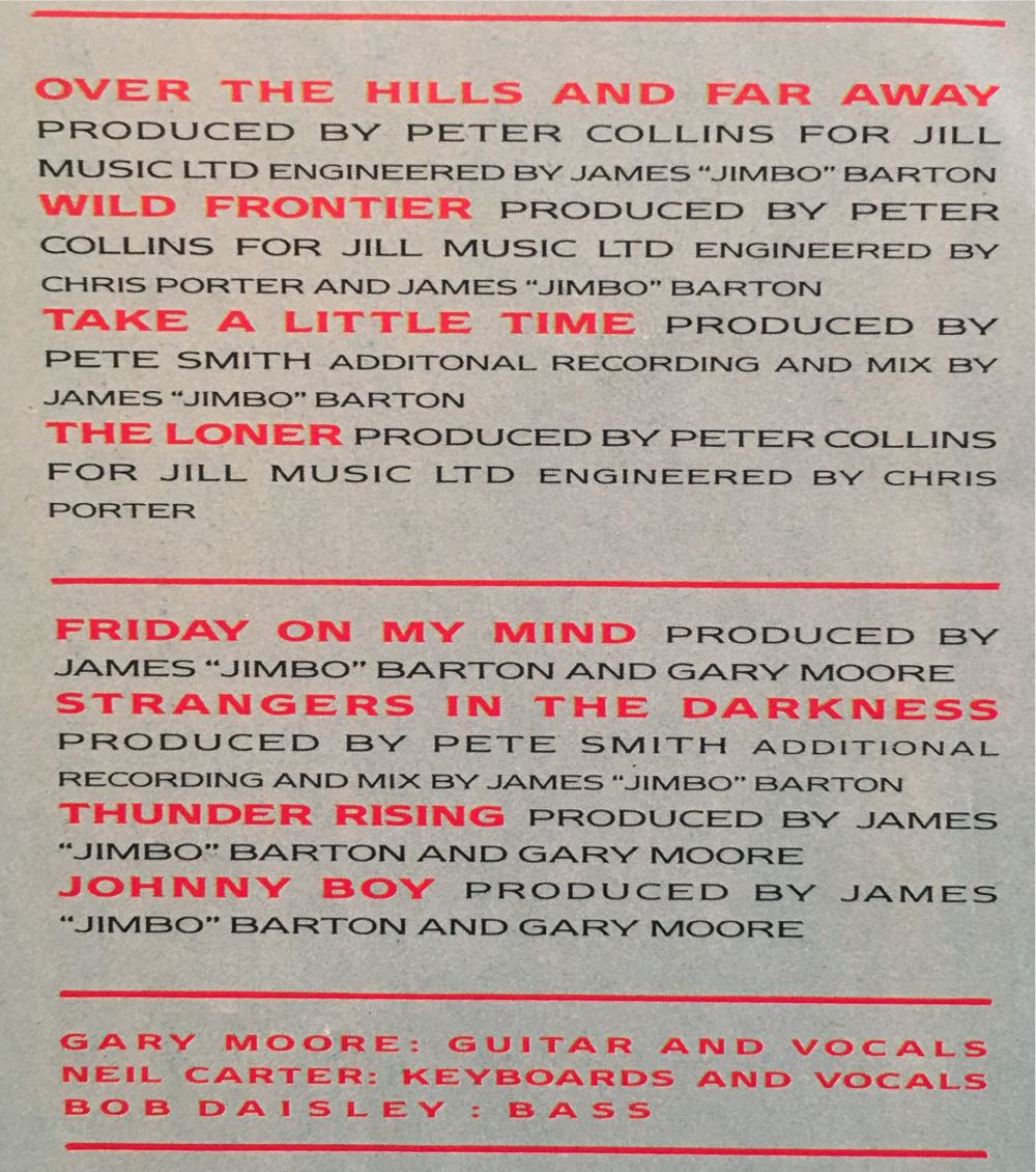 Wild Frontier - Gary Moore (12” - 38) music collectible [Barcode 602557071139] - Main Image 4