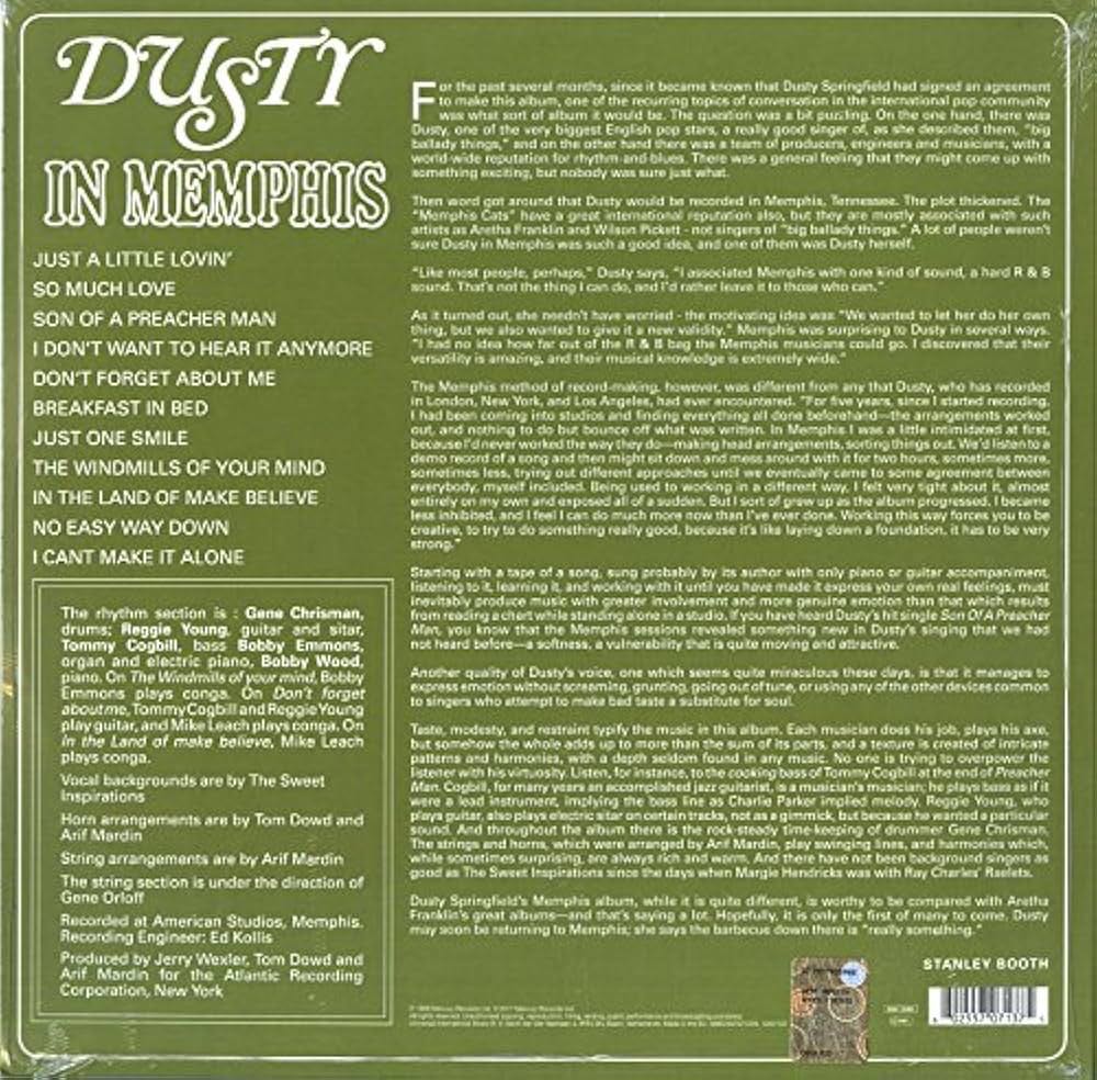 Dusty In Memphis(NEW) - Springfield, Dusty (12” - 32) music collectible - Main Image 2