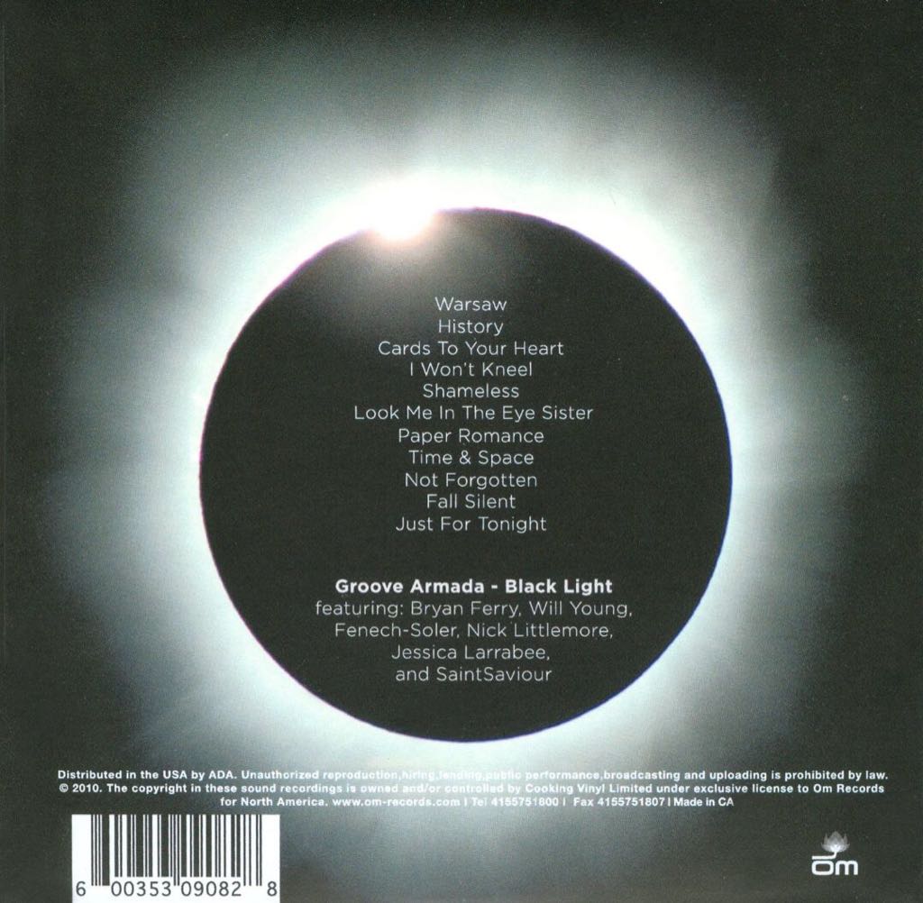 Black Light - Groove Armada (CD) music collectible [Barcode 711297810127] - Main Image 2