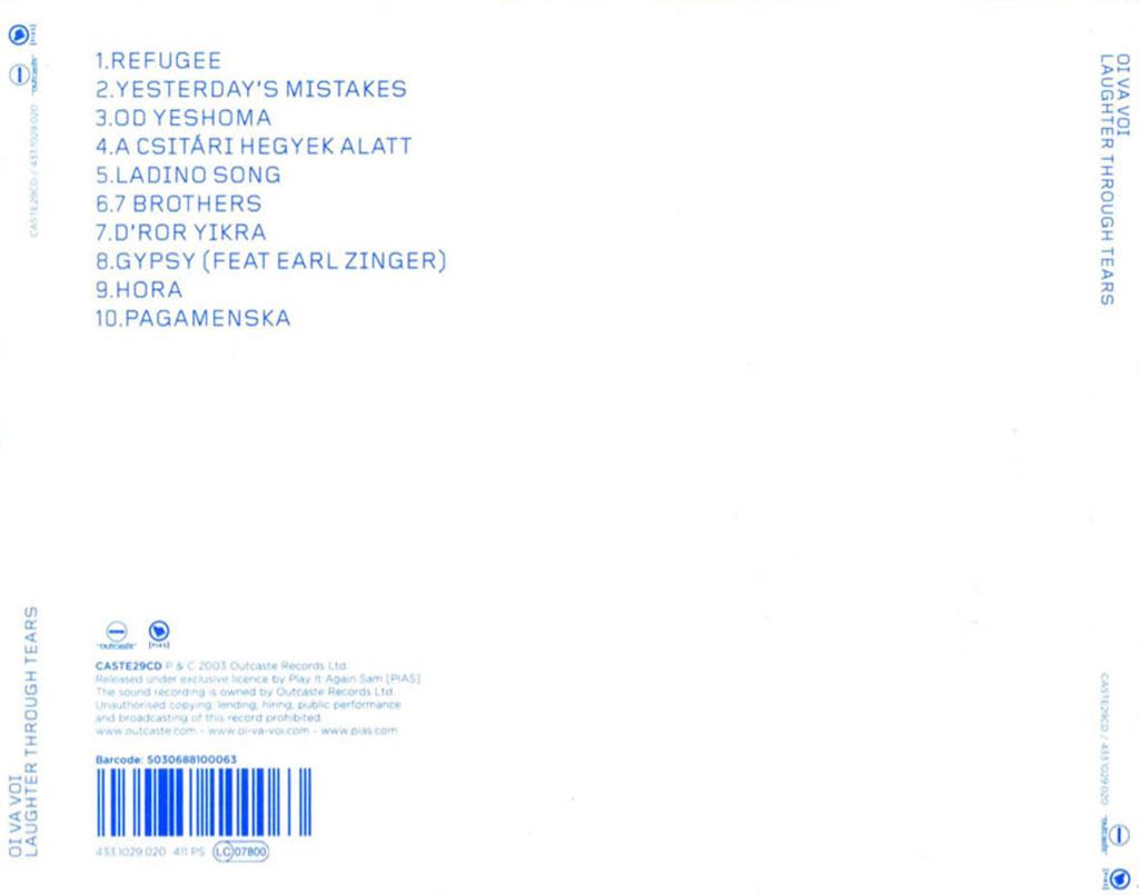 Laughter Through Tears - Oi Va Voi (CD - 53) music collectible [Barcode 5030688100063] - Main Image 2