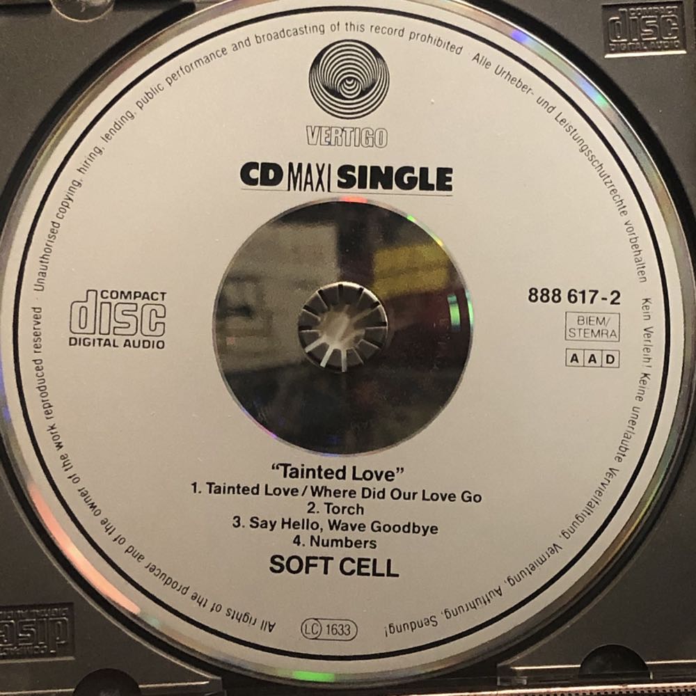Tainted Love / Where Did Our Love Go - Soft Cell (CD) music collectible [Barcode 042288861720] - Main Image 3