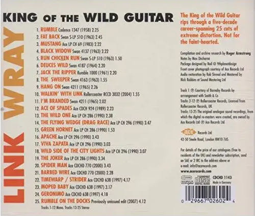 King of the Wild Guitar - Link Wray (CD) music collectible [Barcode 029667026024] - Main Image 2