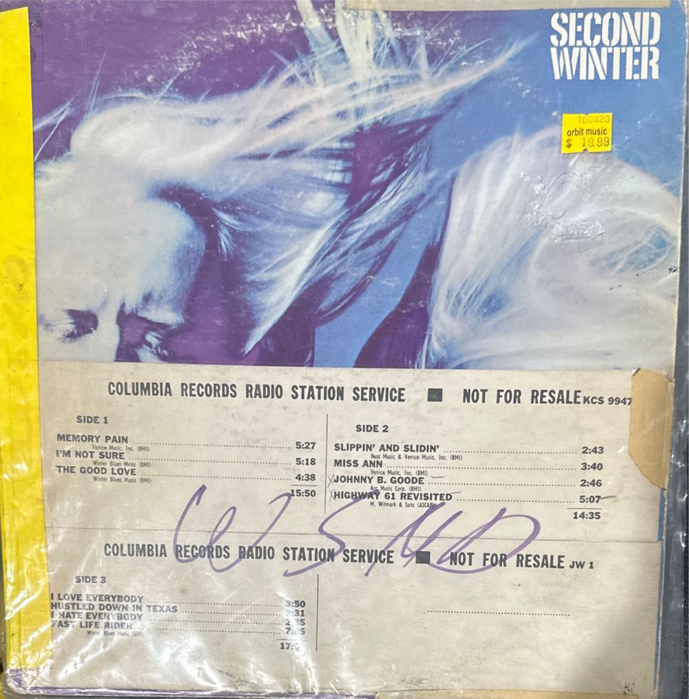 Second Winter - Winter, Johnny (12”) music collectible - Main Image 3