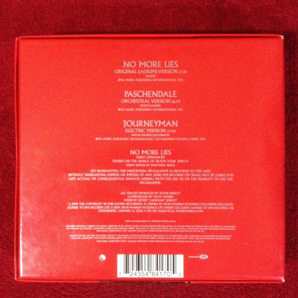 No More Lies [Souvenir EP] - Iron Maiden (CD - 30) music collectible [Barcode 724354841705] - Main Image 2