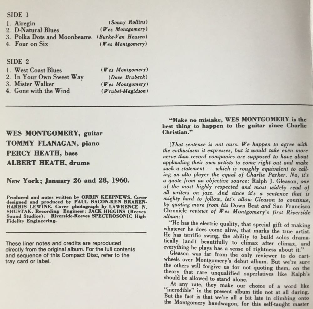 The Incredible Jazz Guitar Of Wes Montgomery - Wes Montgomery (12” - 44) music collectible [Barcode 090204649921] - Main Image 3