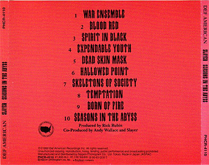 SLAYER Seasons In The Abyss - Slayer (12”) music collectible [Barcode 5051011603822] - Main Image 2