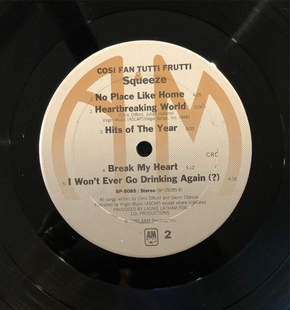 Cosi Fan Tutti Frutti - Squeeze (12” - 37) music collectible [Barcode 075021508514] - Main Image 4