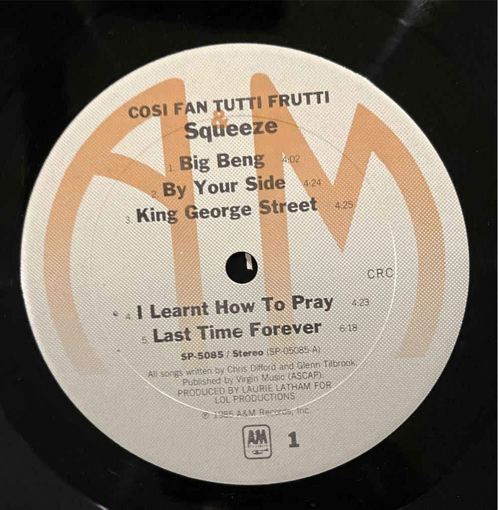Cosi Fan Tutti Frutti - Squeeze (12”) music collectible - Main Image 3