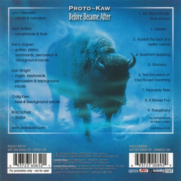 Before Came After - Proto-Kaw (CD-R) music collectible [Barcode 693723008929] - Main Image 2