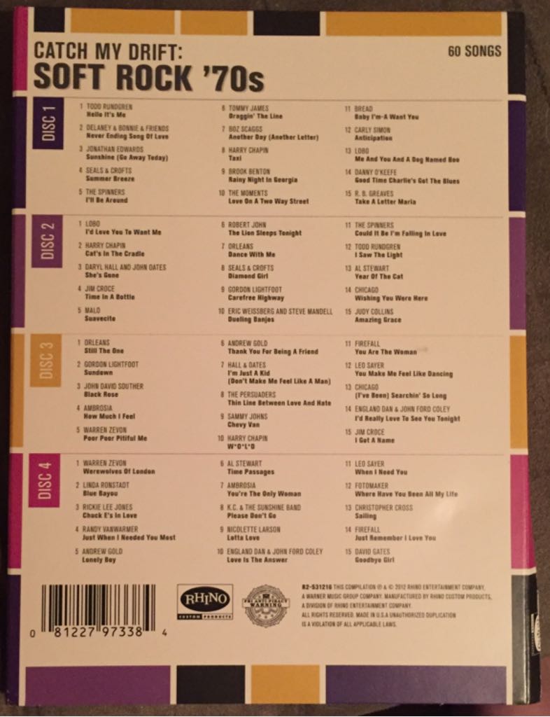 Soft Rock 70s - Various (CD) music collectible - Main Image 2