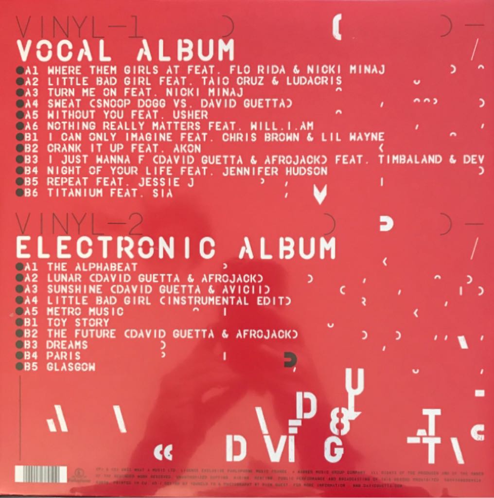 David Guetta - Nothing But The Beat - David Guetta (12”) music collectible [Barcode 5099908389510] - Main Image 2