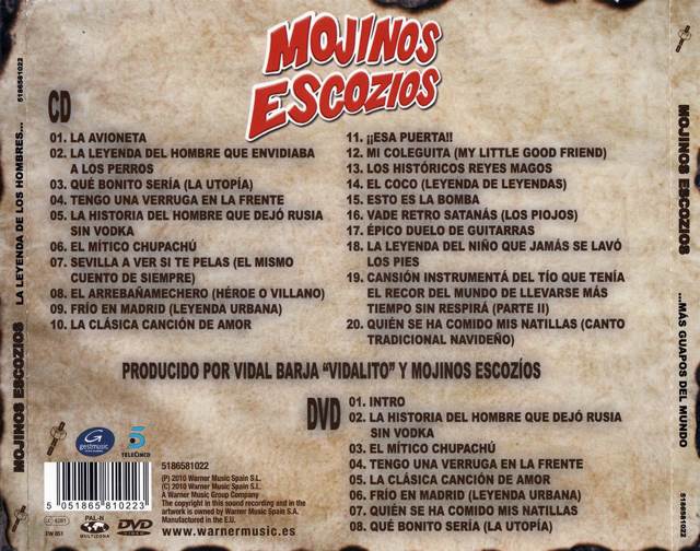 La Leyenda de Los Hombres Mas Guapos del Mundo - Mojinos Escozios (CD) music collectible [Barcode 5051865810223] - Main Image 2