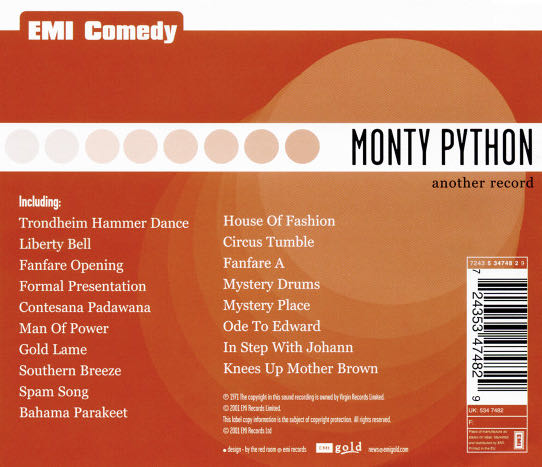 Another Monty Python Record - Monty Python (CD) music collectible [Barcode 724353474829] - Main Image 2
