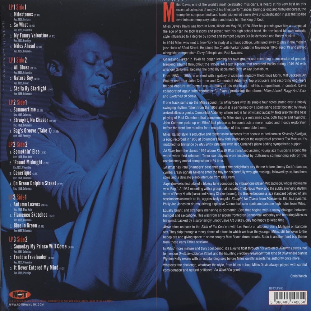 The Best Of Miles Davis - Miles Davis (12”) music collectible [Barcode 020831435222] - Main Image 2