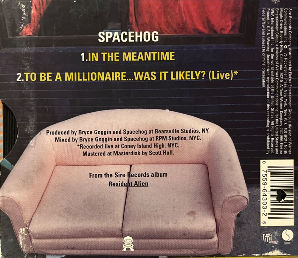 In The Meantime (Single) - Spacehog (CD) music collectible [Barcode 075596430326] - Main Image 2