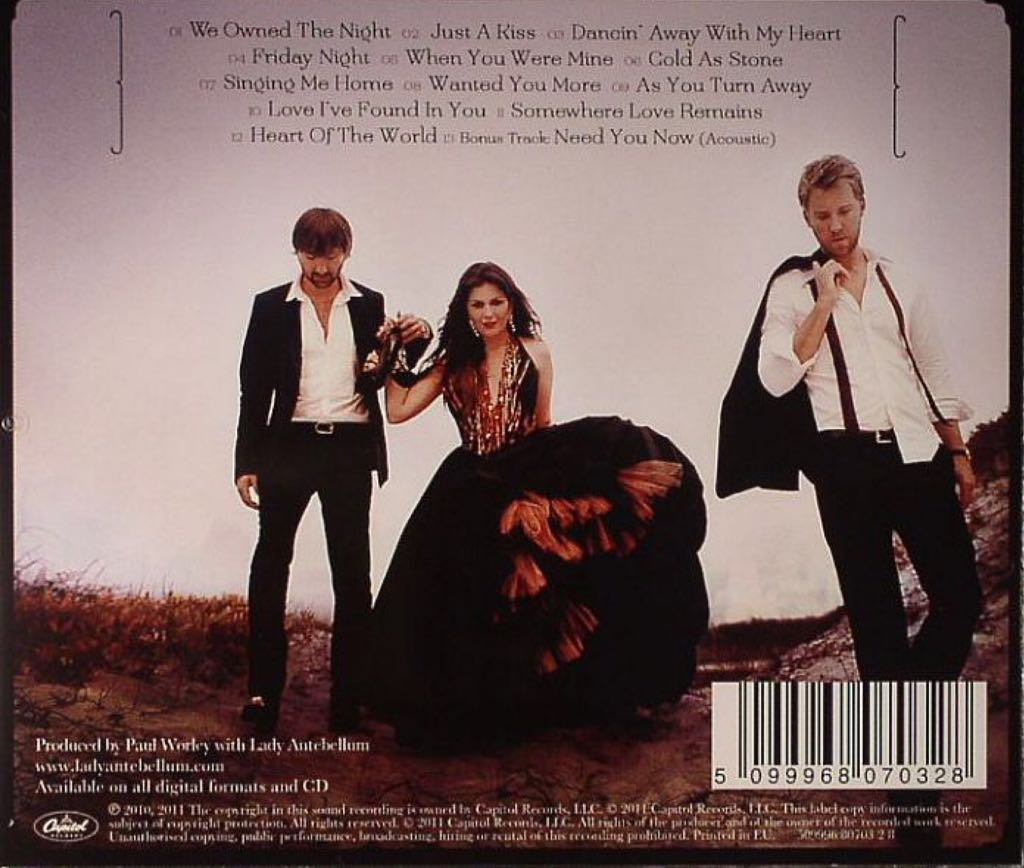 Own The Night - Lady Antebellum (CD - 48) music collectible [Barcode 5099909443129] - Main Image 2