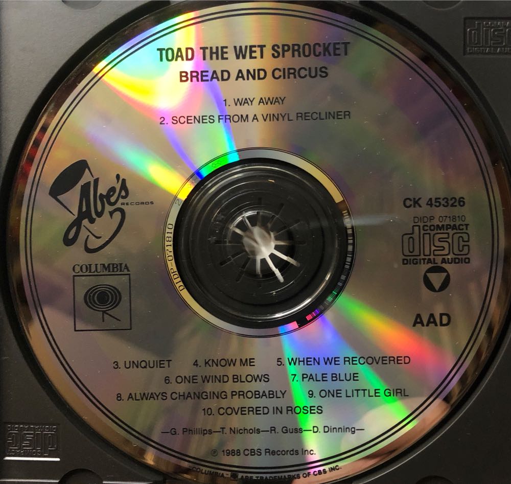 Bread And Circus - Toad The Wet Sprocket (CD - 3745) music collectible [Barcode 074644532623] - Main Image 4