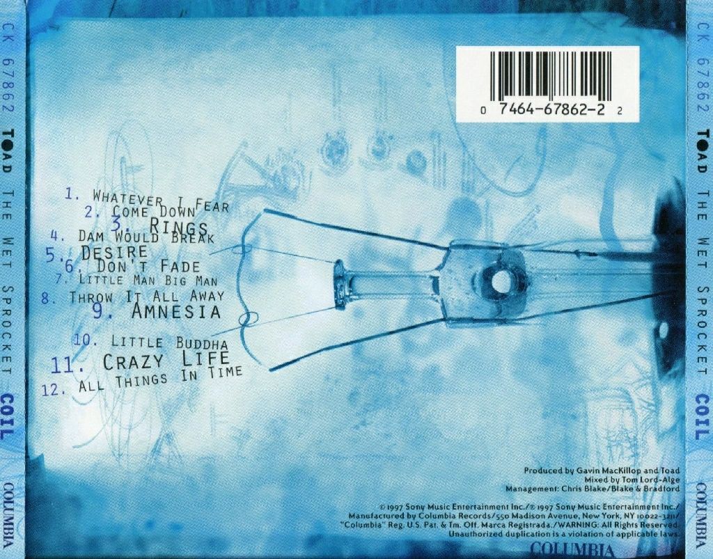 Coil - Toad The Wet Sprocket (CD - 44) music collectible [Barcode 074646786222] - Main Image 2