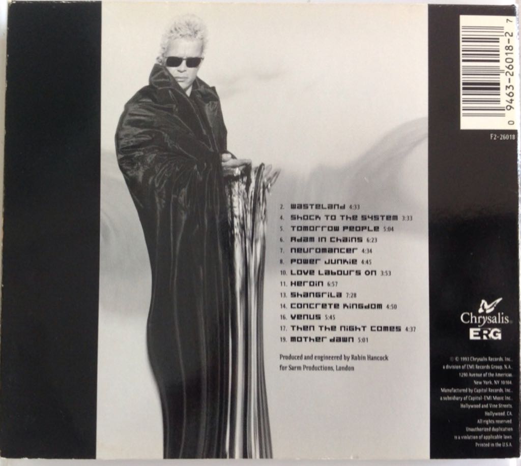 Cyberpunk - Billy Idol (CD - 72) music collectible [Barcode 094632601827] - Main Image 2