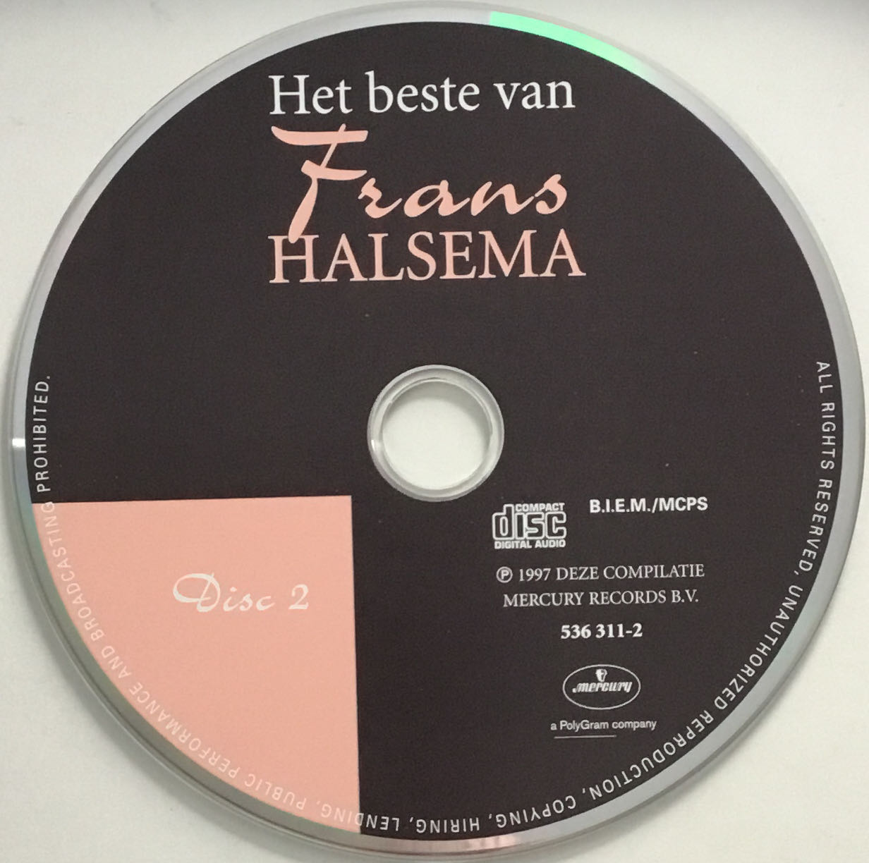 Het Beste Van Frans Halsema - Halsema, Frans (CD - 133) music collectible [Barcode 731453630925] - Main Image 4