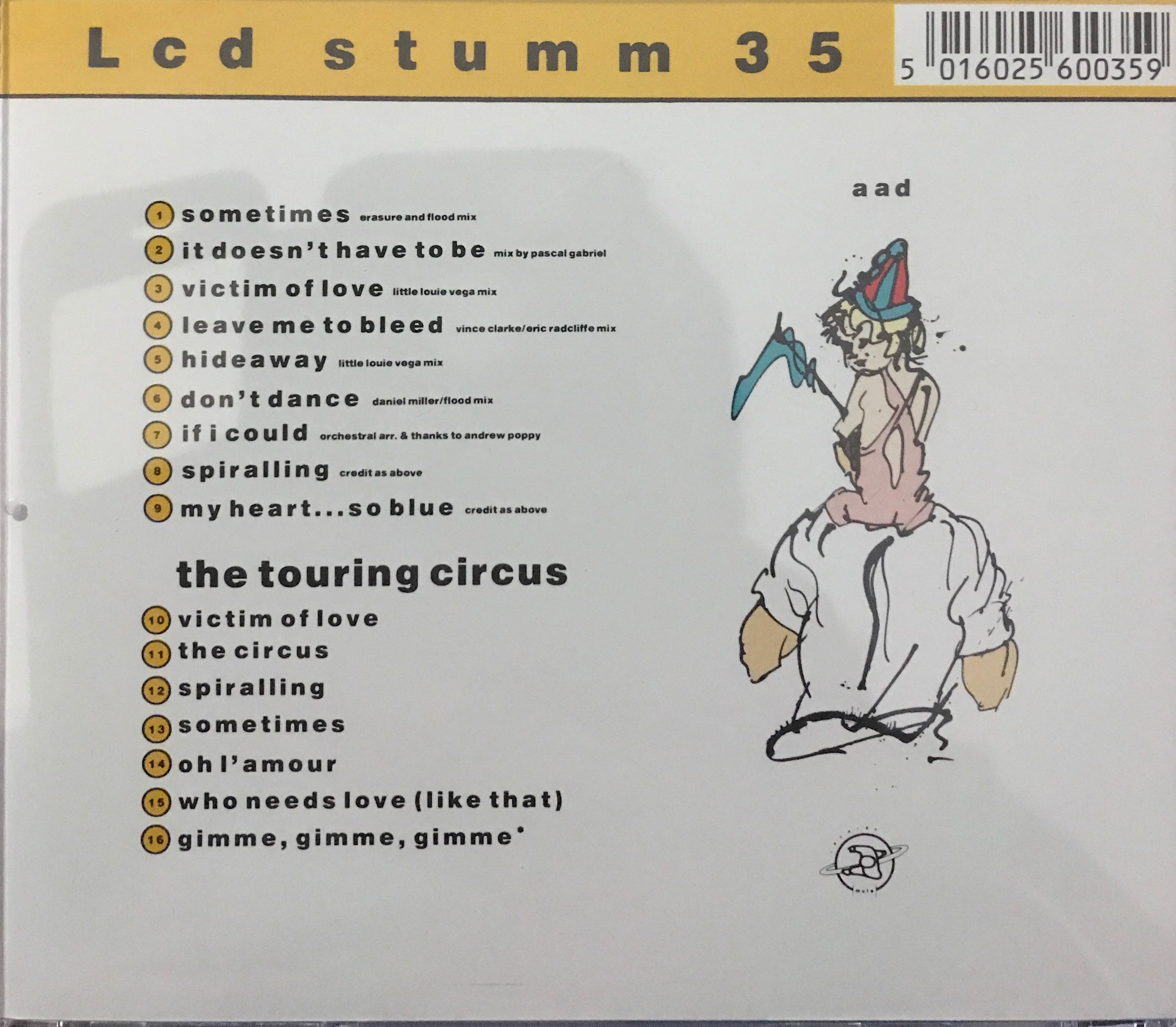 The Two Ring Circus - Erasure (CD) music collectible [Barcode 5016025600359] - Main Image 2