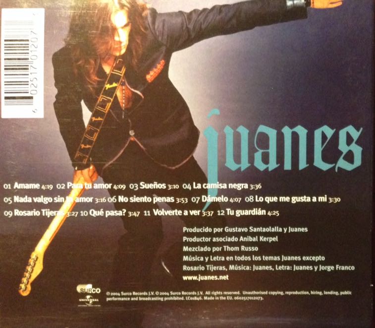 Mi Sangre - Juanes (CD) music collectible [Barcode 602517012073] - Main Image 2