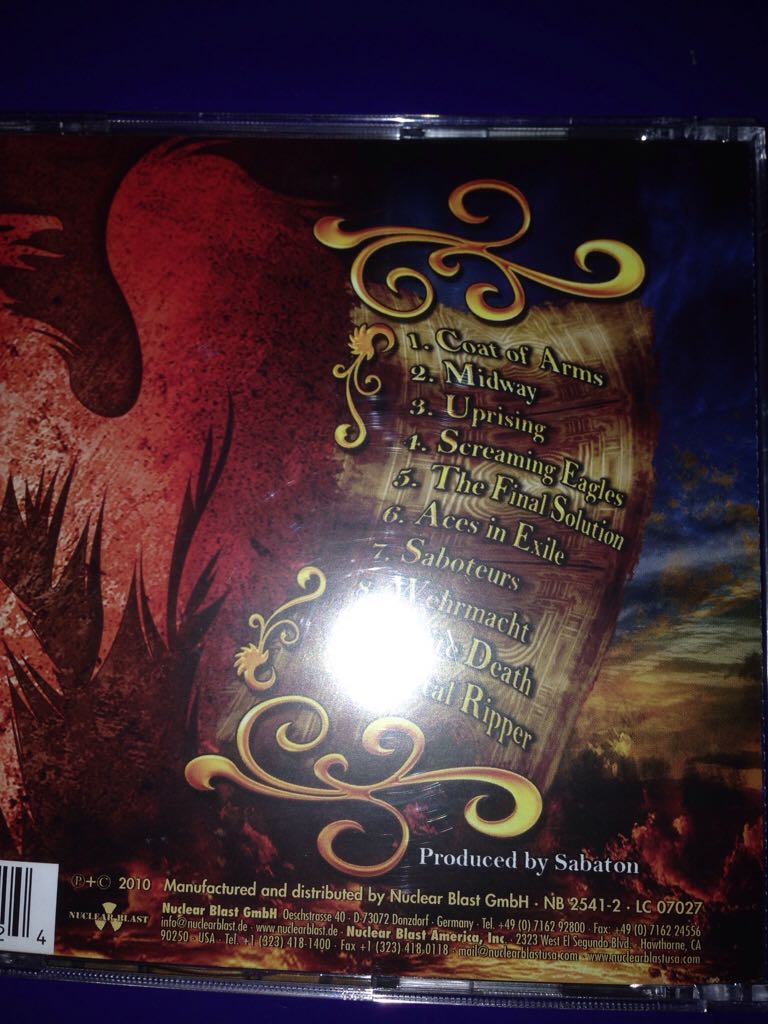 Coat of Arms - Sabaton (CD - 40) music collectible [Barcode 727361254124] - Main Image 2