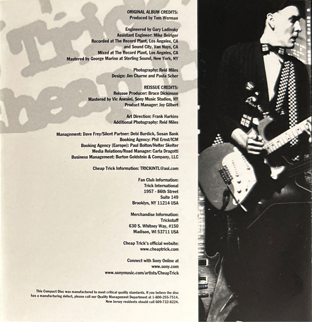 Heaven Tonight - Cheap Trick (CD - 53) music collectible [Barcode 886972378527] - Main Image 3