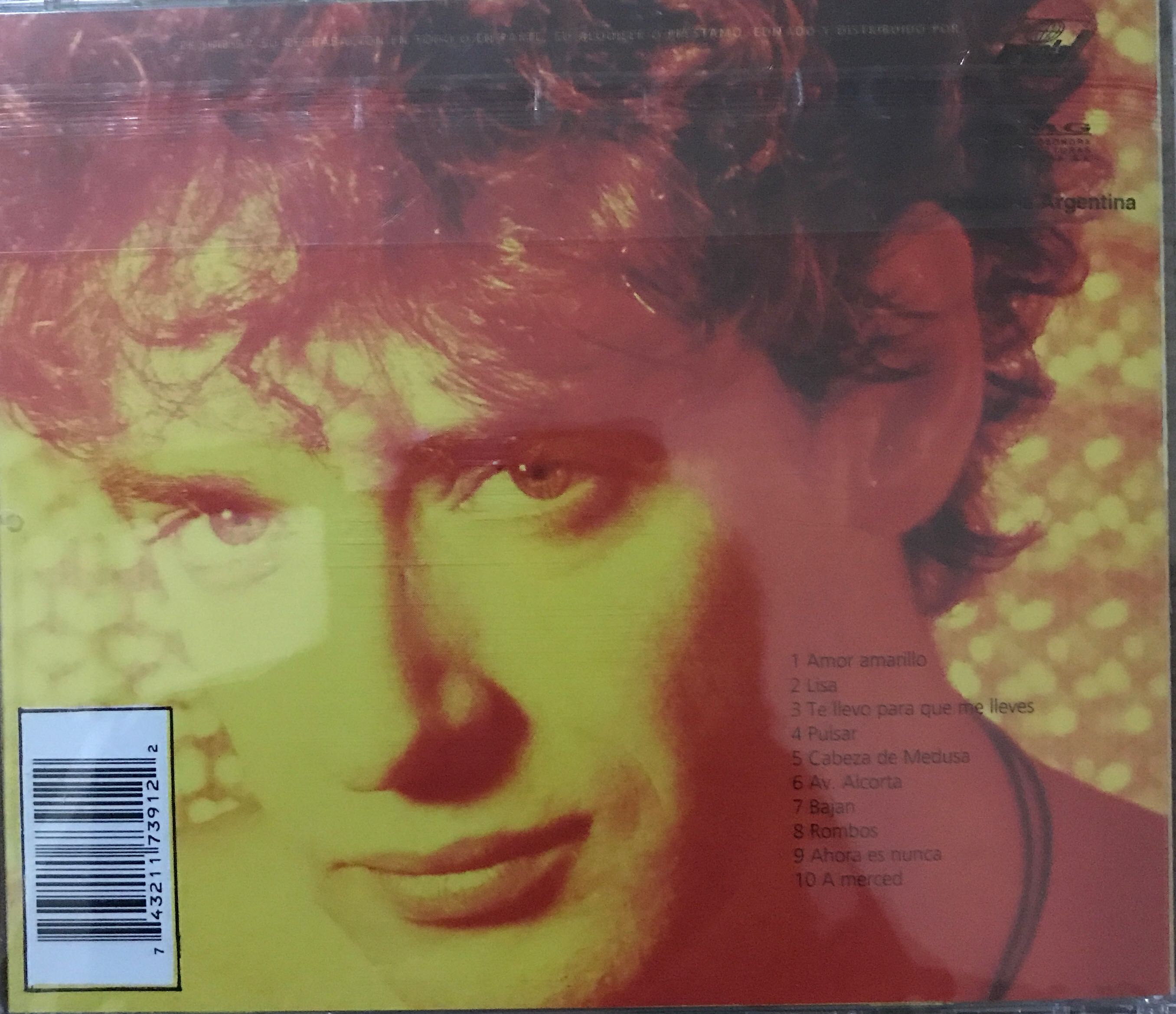Amor Amarillo - Gustavo Cerati (CD - 56) music collectible [Barcode 743211739122] - Main Image 2
