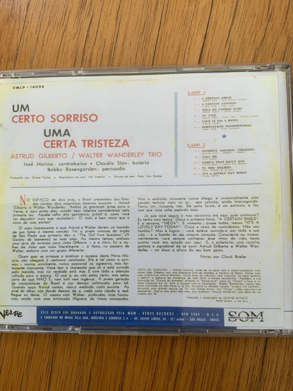 A Certain SmileA Certain Sadness - Walter Wanderley & Astrud Gilberto (CD - 35) music collectible [Barcode 731455744927] - Main Image 2