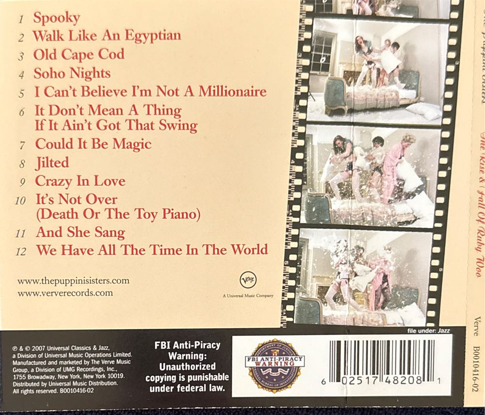 The Rise and Fall of Ruby Woo - The Puppini Sisters (CD) music collectible [Barcode 602517482081] - Main Image 2